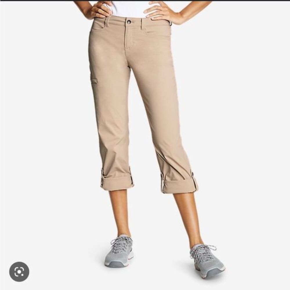 EDDIE Bauer Horizon Roll - Up  Active Hiking Pants Khaki Tan Size 10